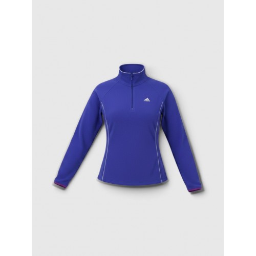 Adidas Γυναικεία Αθλητική Μπλούζα Half-Zip Μπλε / Pre-Owned